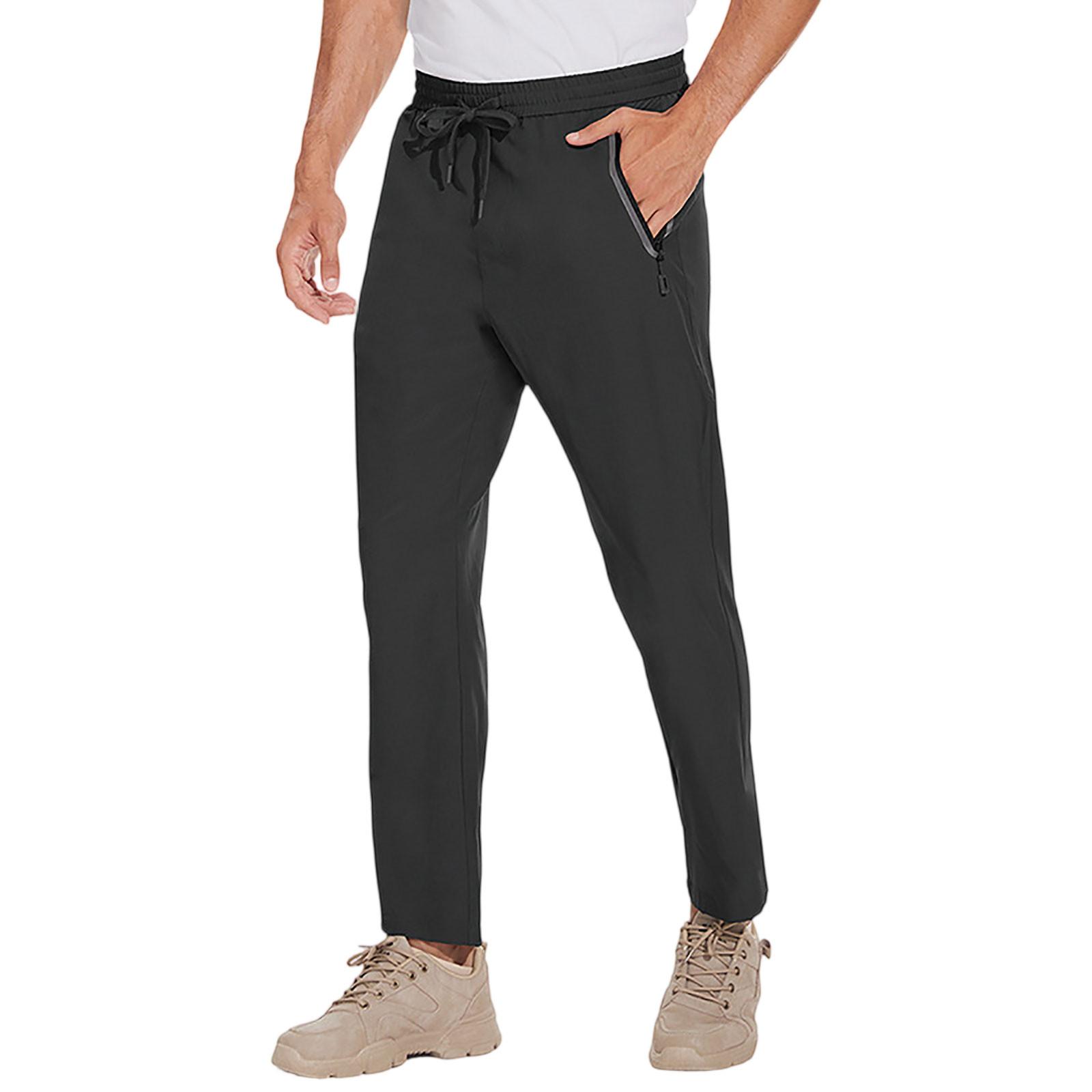 

Men s Sports Casual Jogging Trousers Lightweight Hiking Work Pants Outdoor Pant M чорний