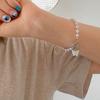 Super Divine Butterfly Pendant Pearl Bracelet - Elegant and Simple Retro Style - Perfect for Girls - Versatile Handwear for School Use