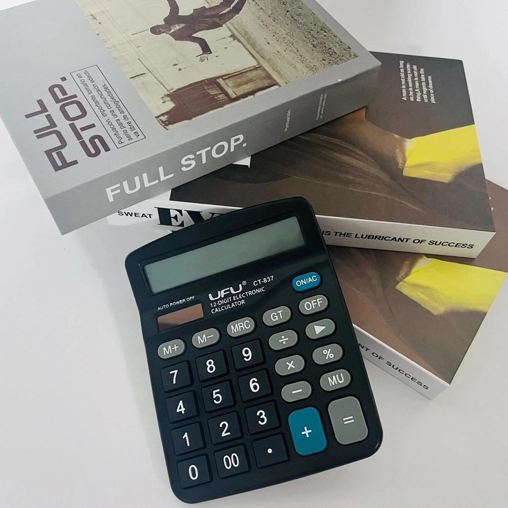 Calculator big button click, desktop calculator, 12-bit sensitive button, calculator office school