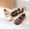 Fashion Retro Girls Small Leather Shoes Spring and Autumn New Children's Shoes Little Girl Princess Shoes Soft-soled Casual Shoes