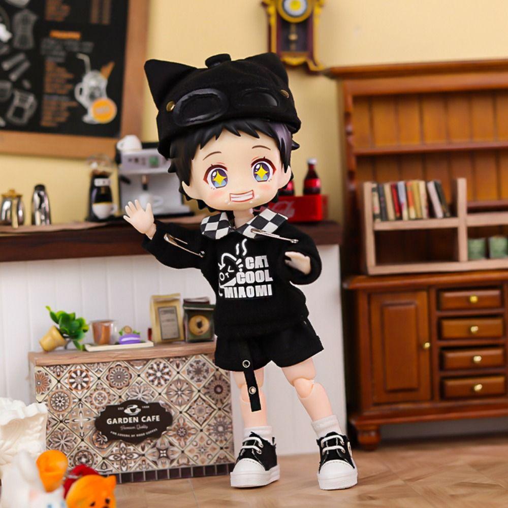 Dress Up Ob11 Doll Cat Hoodie Set Hat Ob11 Bjd Doll Clothes  Bjd Decoration