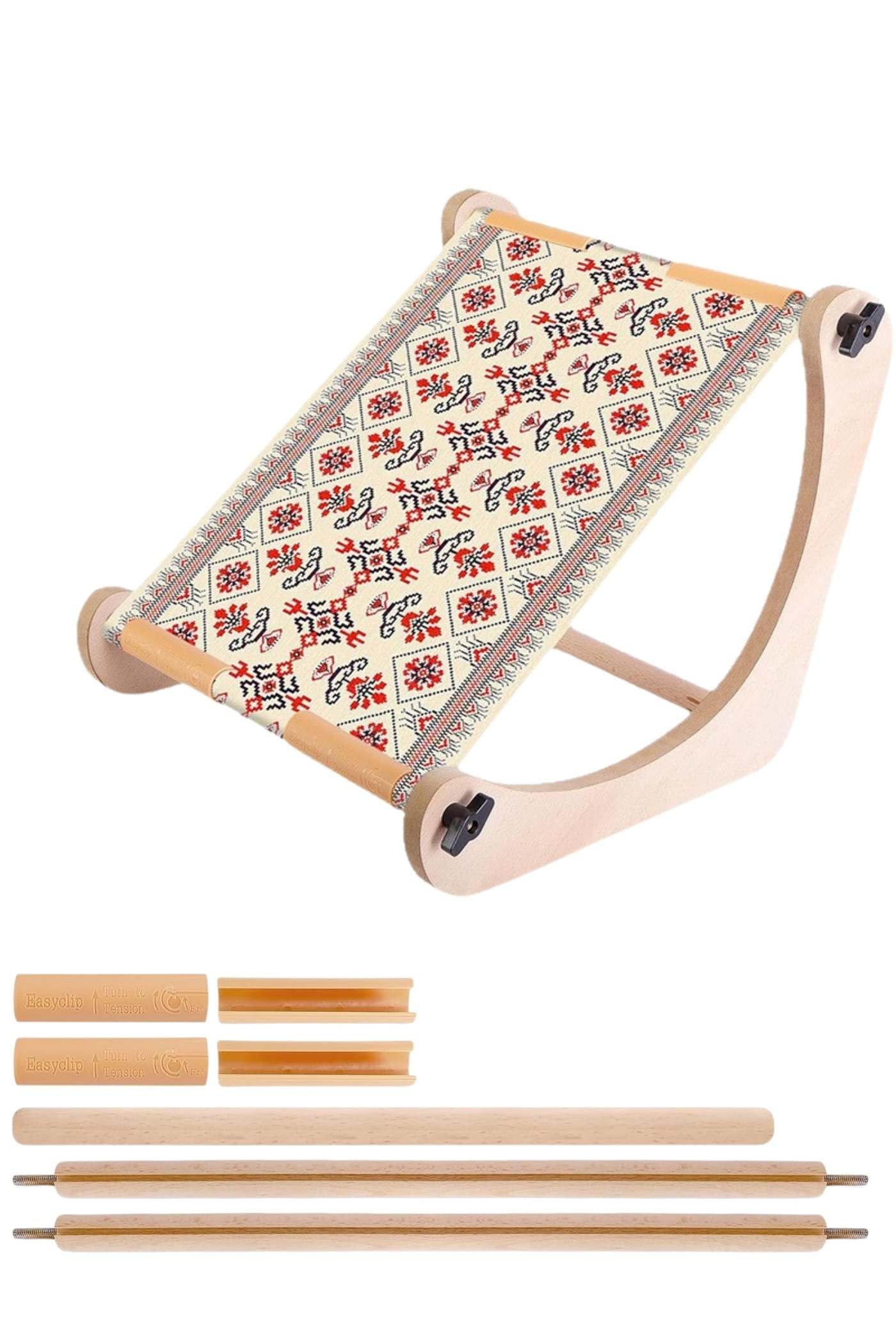 

FrontierStyle Embroidery Stand - [Ideal for long hours of work on large projects] Wooden Frame, Tabletop, Assembly Required, Craft Supplies, Handmade