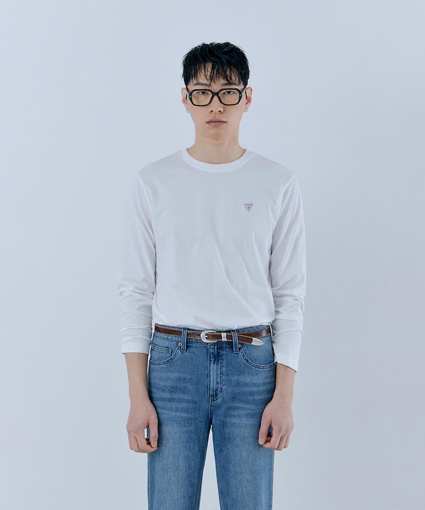 GUESS [On] 3-Color Regular Fit Round Long Sleeve T-Shirt Nq1Ke401
