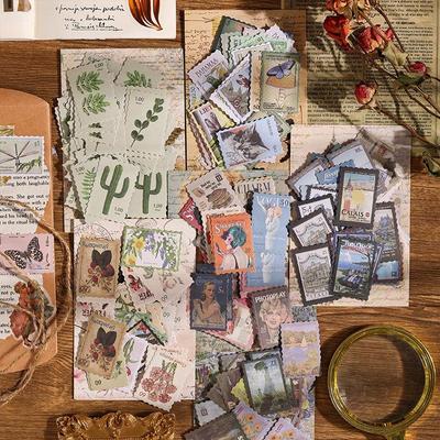 Philatelie Museum Retro Pflanzen & Blumen Journal Aufkleber Packung