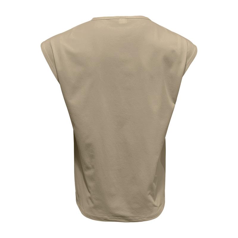 Summer Loose Solid Color Sleeveless Vest Youth Men's T-shirts