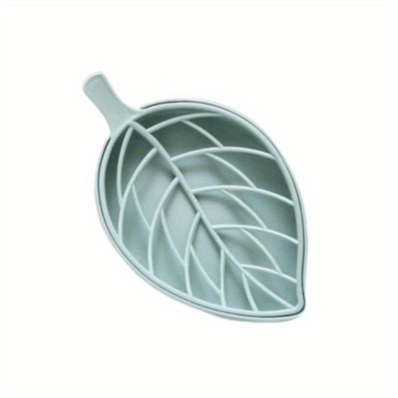 

1 шт., креативная коробка для мыла в форме листа, двойная коробка для мыла, декор для ванной комнаты синий