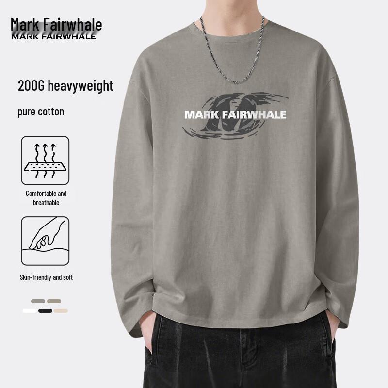 Mark Fairwhale Men's Oversized JMK Swirl Cotton Long Sleeve T-Shirt