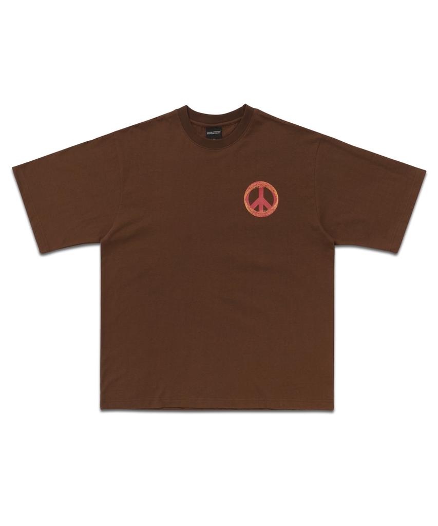 Aimnaseohyumeonbiing Peace Logo Tee - Brown