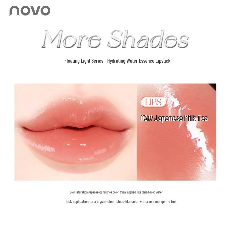 NOVO6490 Luminous Essence Hydrating Lipstick: Moisturizing, Nourishing, Long-Lasting, Anti-Cracking, Low Saturation, Whitening.