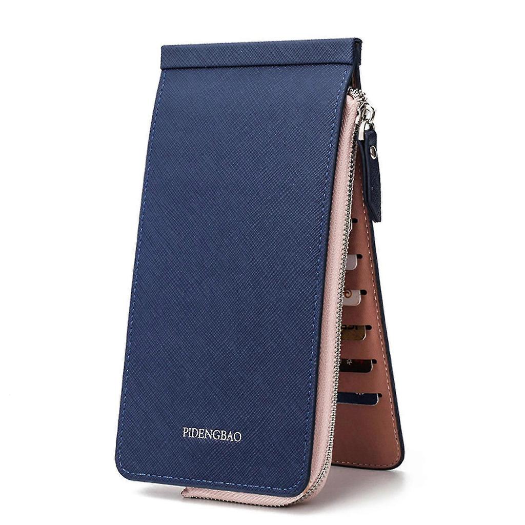 Portafoglio Lungo Multifunzionale Portacarte Multi-scomparto Portamonete Con 26 Scomparti Bifold Portafoglio Bloccante Pu Per Cellulare Donna Uomo Nuovo