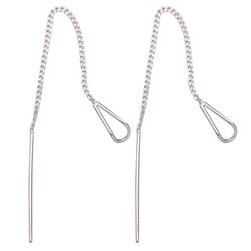 

Женский темперамент корейская версия простые и универсальные длинные серьги-кабели против ушей для женщин