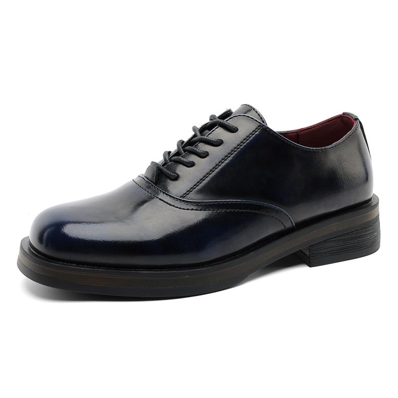 

2025 Men s Lace - Up Casual Shoe Classic Round - Toe Business Formal Shoes Comfortable Anti -Slip Office Shoe Durable Work Shoes 38 синий
