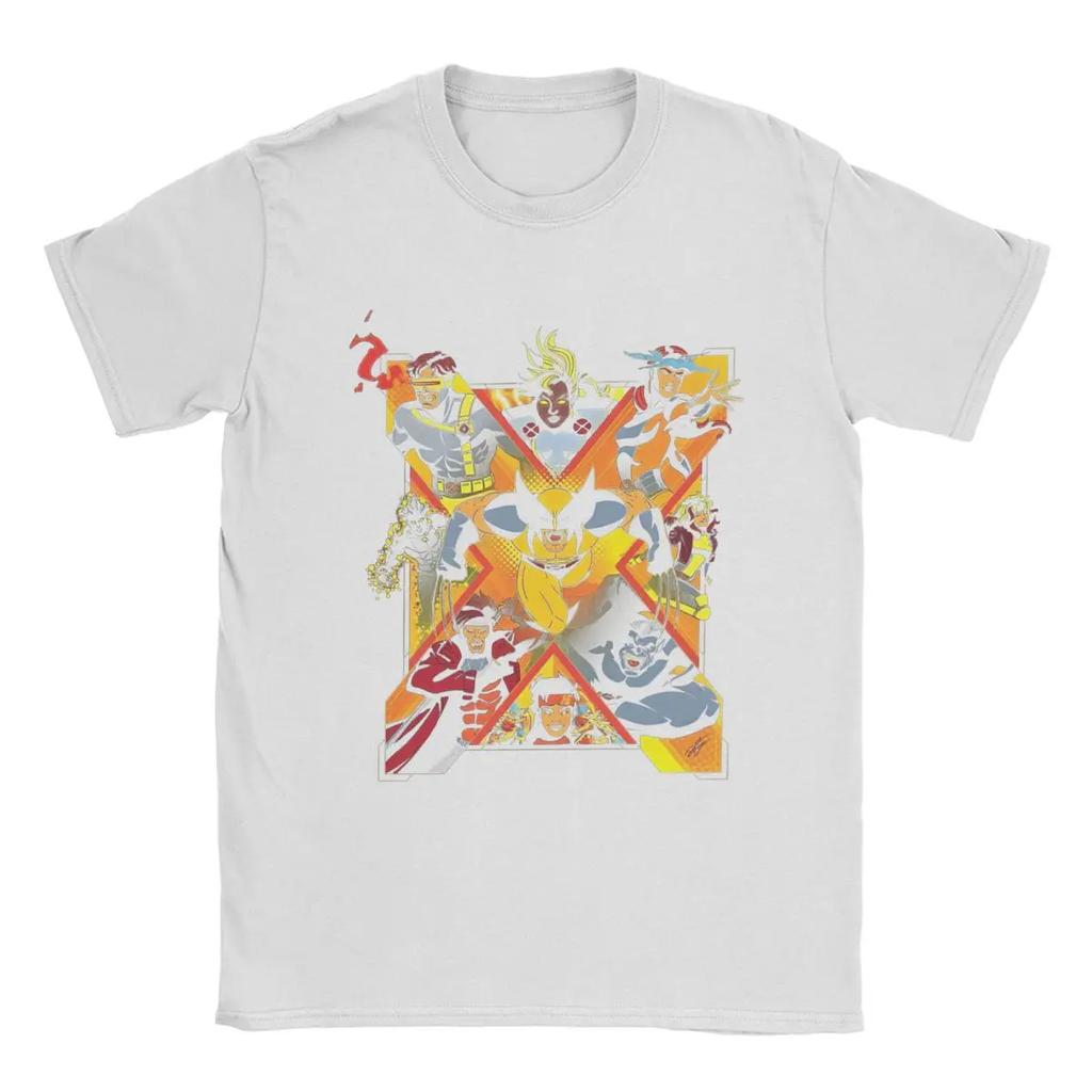 Men T-Shirt X-Men Wolverine Hipster 100% Cotton Tee Short Sleeve Xmen Group T Shirts Round Collar Merchandise Graphic