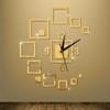 3D Wall Clock Mirror Diy Creative Mirror Watch Stereo Acrylic Living Room Bedroom Decoration Wall Clock New Fashion