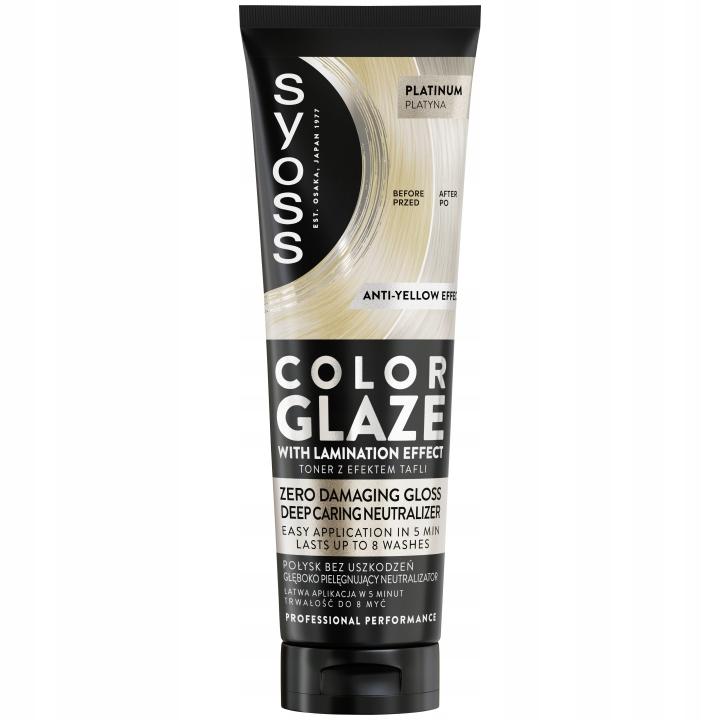 Syoss Glaze Colorant Capillaire Ton sur Ton Avec Effet Scintillant, Platine 1 Pièce
