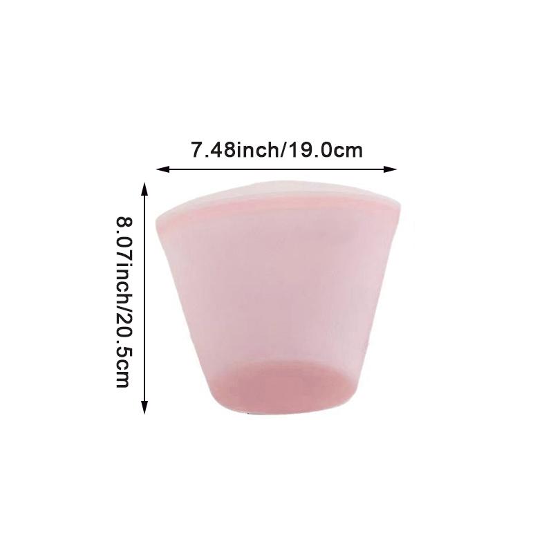 Portable Silicone Reusable Coffee And Milk Tea Cup Has Good Sealing Performance Clear Multi-Use Food Storage Bags
