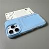2in1 Card Holder Slot Wallet Po Pocket Clear Candy Color Case For iPhone 16 15 14 13 12  Pro Max TPU+PC Shockproof Cover