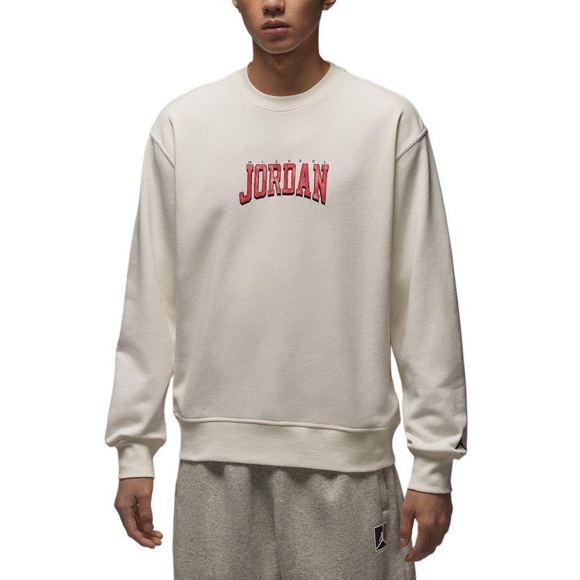 Air Jordan Fleece Graphic Crewneck Sweatshirt Sail Men s IR0111-133 L