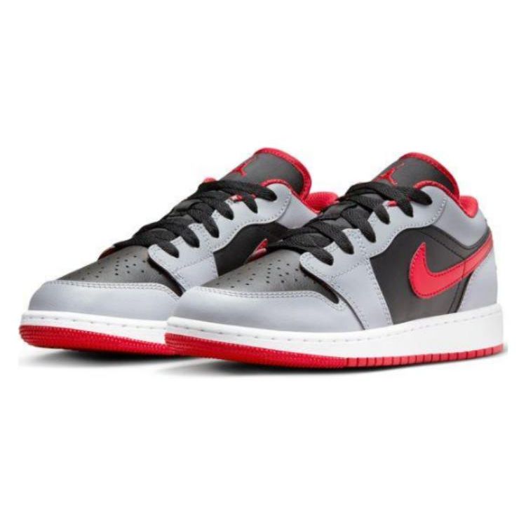Air Jordan 1 Low GS Cement Fire Red Dětské tenisky Šedá Černá Cementově šedá 553560-060