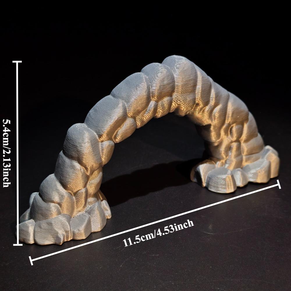Zen Garden Mini Stone Arch Ornaments Statues 3D Printed Rock Bridge Model Miniature Dioramas Japanese Meditation Sand Tray Decor