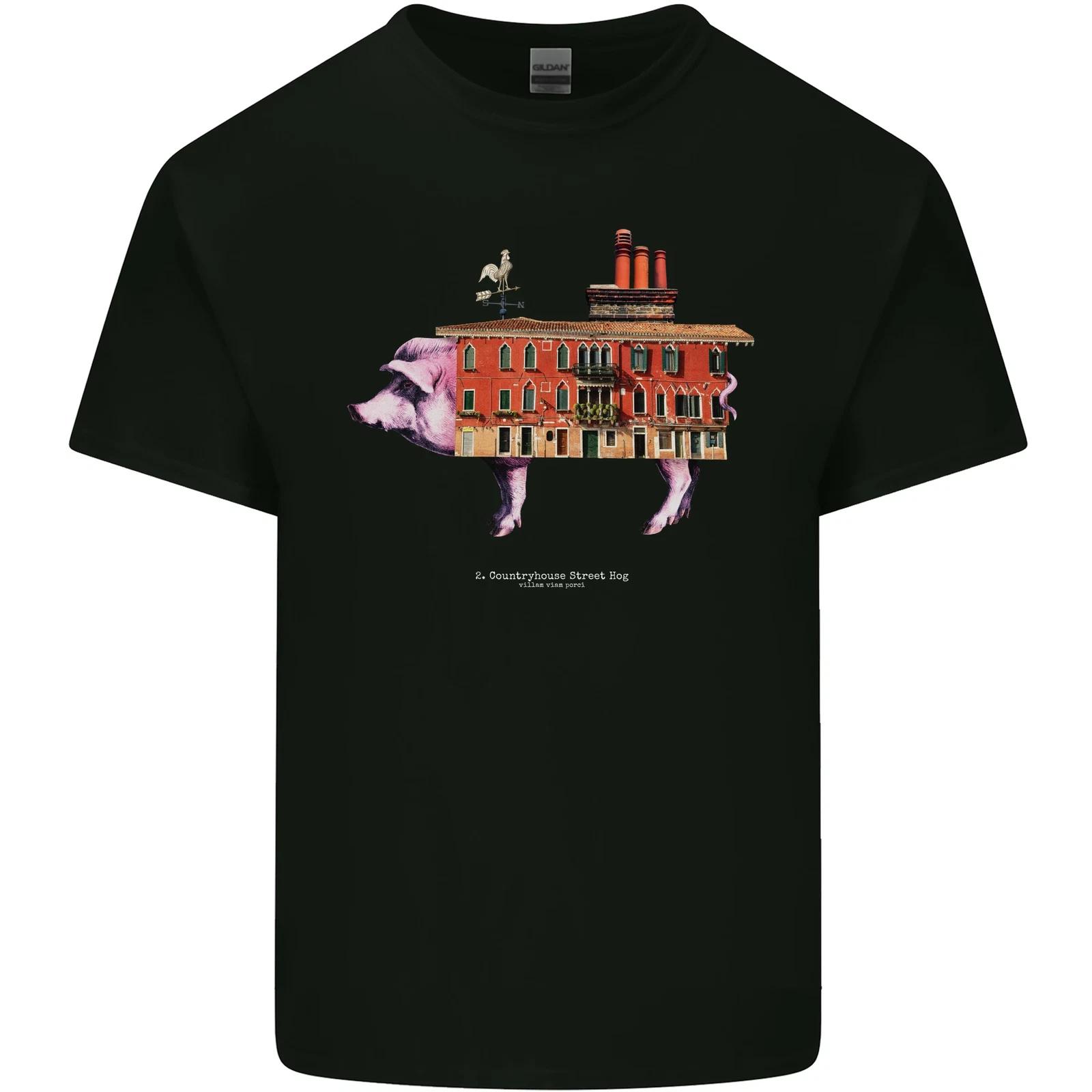 

Country House Street Pig Kids T-Shirt Childrens 2XL