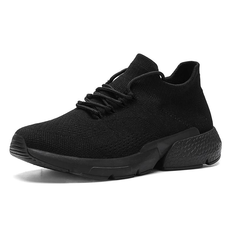 

Мужские кроссовки для бега, увеличивающие рост, повседневные дышащие кроссовки для спорта на открытом воздухе, износостойкие кроссовки со шнуровкой и сеткой для ходьбы для мужчин 39 чёрный