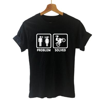 Unisex Motorrad Problem Gelöst Harajuku T-Shirt Lustiges T-Shirt Damenbekleidung Lässige Kurzarm Oberteile T-Shirts