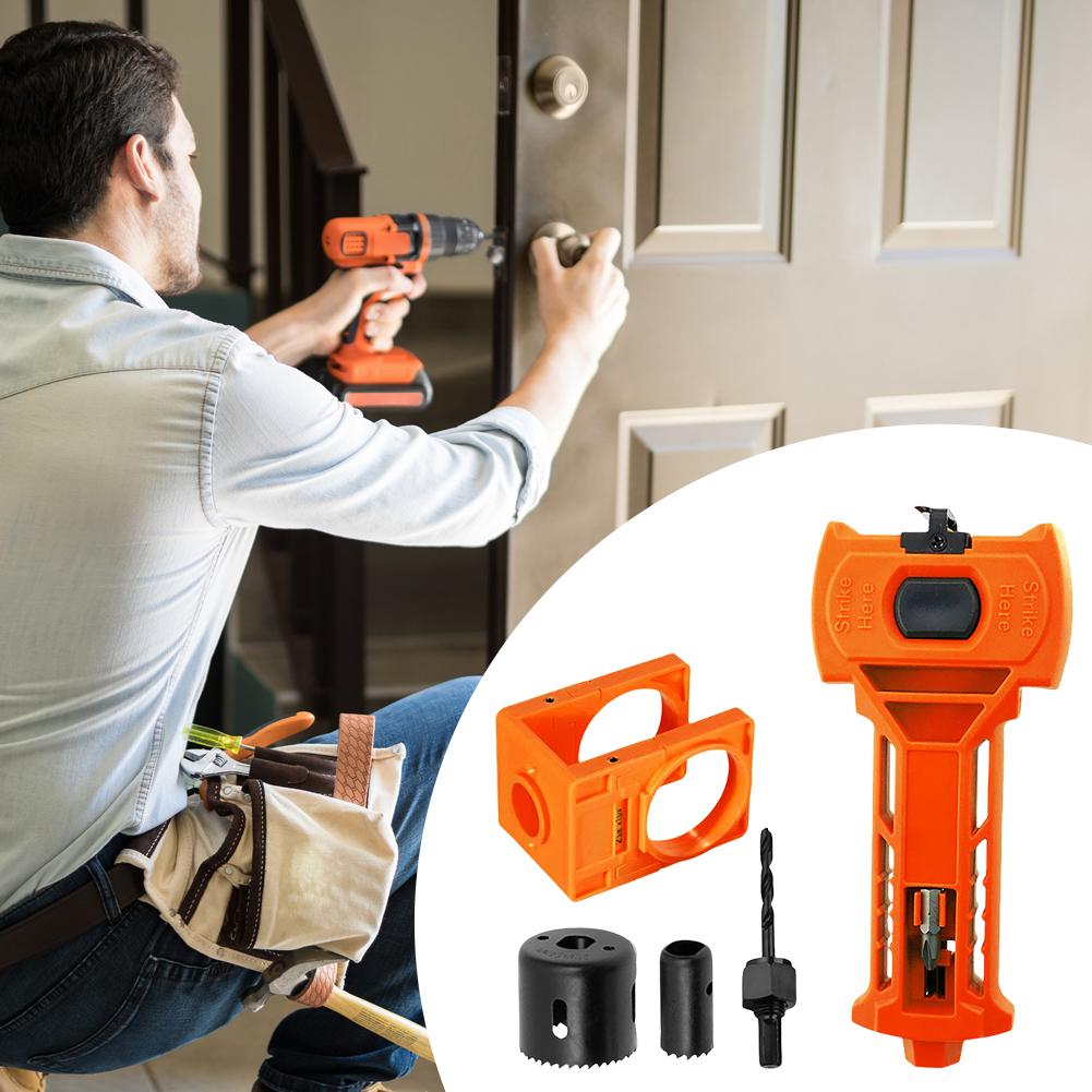 Door Latch Installation Kit Door Latch Mortise Tool Door Lock Hole Saw Set for Accurate Chiseling and Scoring