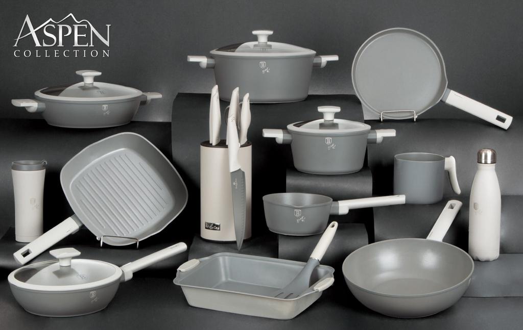 Patelnia Głęboka Tytanowa 24cm BERLINGER HAUS Aspen BH-7069