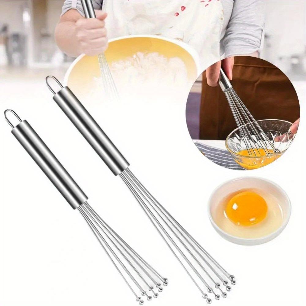 1PC Handheld Egg Beater Rust-proof Egg Wave Bead Whisk Set Handheld Egg Cream Whisk Kitchen Baking Tools