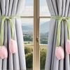 Elegant Tulip Curtain Tiebacks - No-Tool Installation, Durable Polyester for Living Room & Bedroom