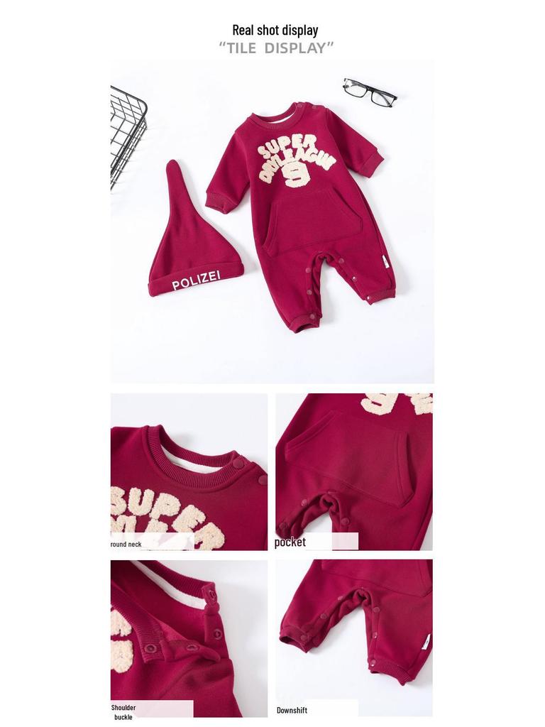 High-End Fleece-Lined Embroidered Family Sweatshirt: Stylish Parent-Child Outfit for Mother, Son, and Daughter