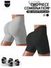 Pantaloncini da Yoga Senza Cuciture a Vita a V da Donna - Controllo Pancia, Asciugatura Rapida, Costolati, Sollevamento Glutei Pantaloni Fitness
