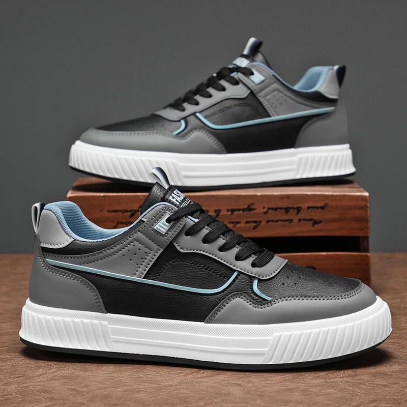 

Повседневная дышащая спортивная обувь Новинка 2025 Лето На все случаи жизни Студенческая Маленькая белая обувь Молодежная модная обувь для скейтборда 46 чёрный