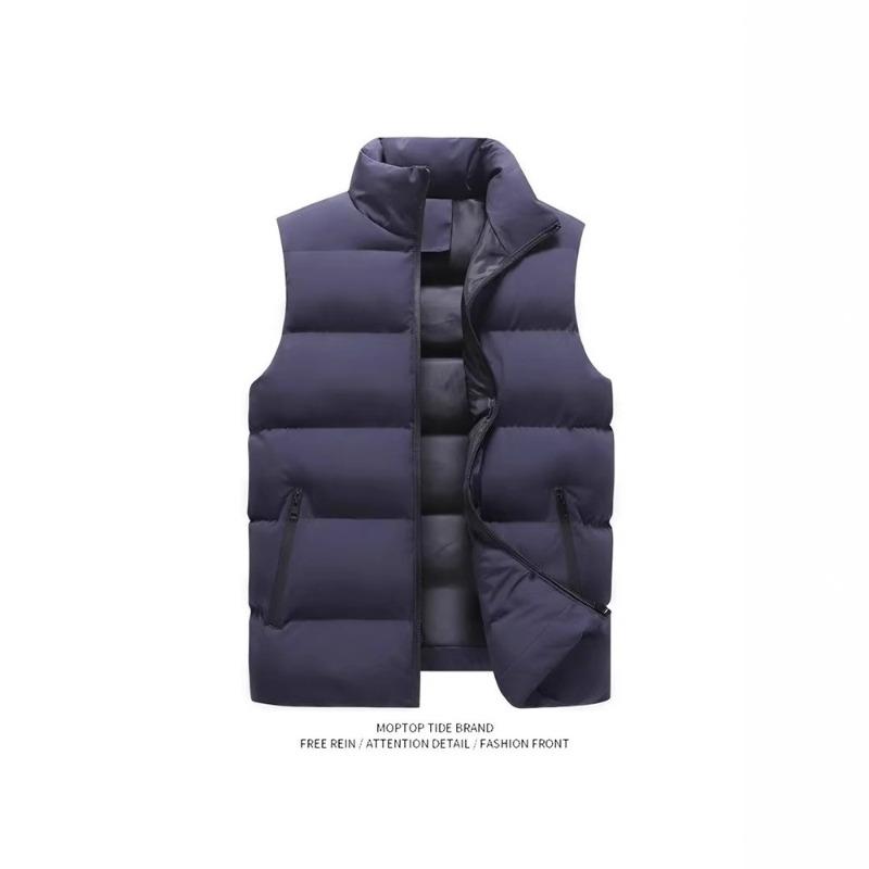 Spring and Autumn Fleece Thickened Men's Vest Versatile Loose Casual Warm Jacket Simple Men's Vest