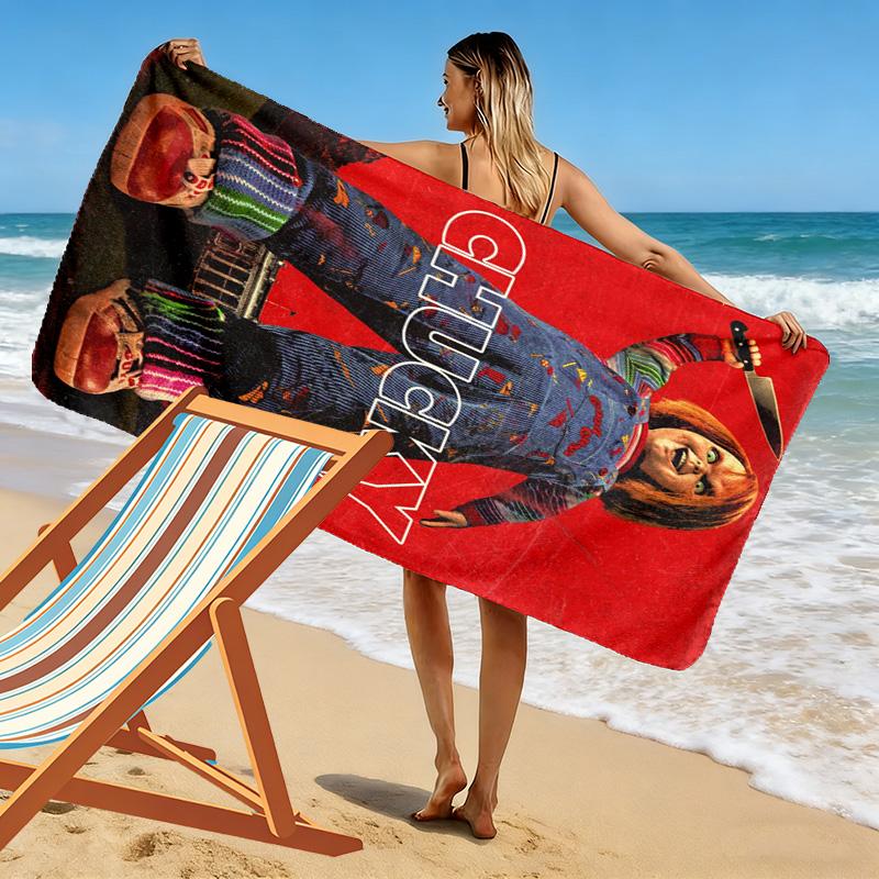 Chucky's Deadly Return beach towel Outdoor camping soft Outdoor pool towel seaside quick-drying swim towel beach Travel and vacation towels Comfort