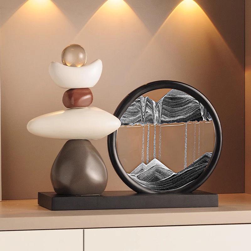 Quicksand Painting Ornaments for Living Room, Wine Cabinet, TV Stand, and Office Decor - Enhancing Prosperity and Luck