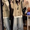 Korean Cute Bunny Ear Knit Hooded Cardigan - Women's Autumn/Winter Thick Loose Fit Fashionable Coat