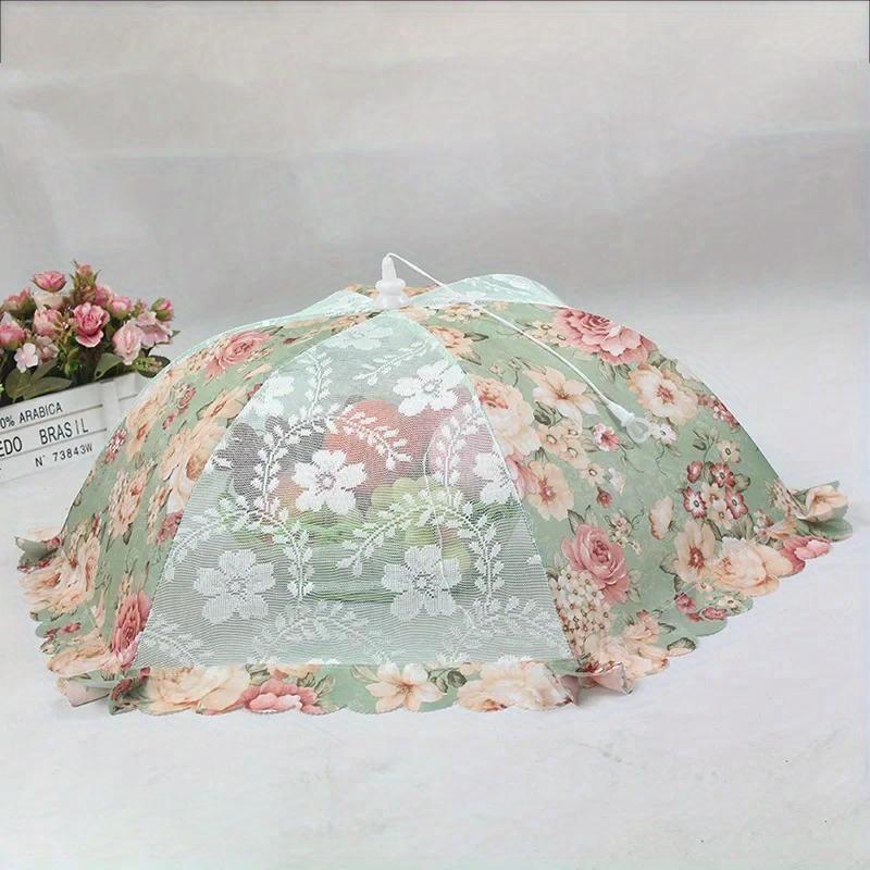 Dustproof Mesh Table Cover Fly Proof Stain Proof Table Cover Food Cover Lace Mesh Folding Vegetable Cover 2024