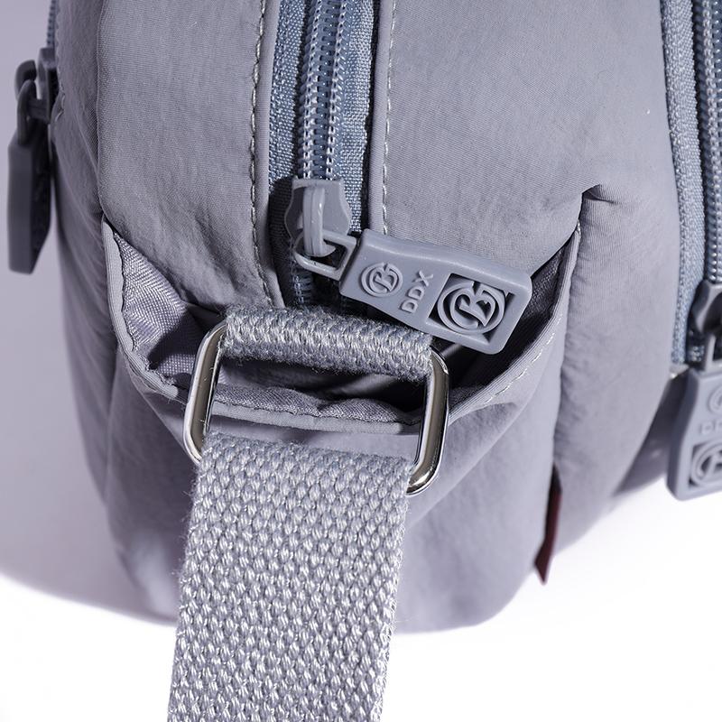Borsa a tracolla leggera in nylon con tasca frontale con cerniera Borsa a spalla casual da donna per viaggi quotidiani