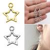 Popular Alloy DIY Accessories Hollow Five-Pointed Star Pendant DIY Handmade Bracelet Necklace Earring Clip Materials