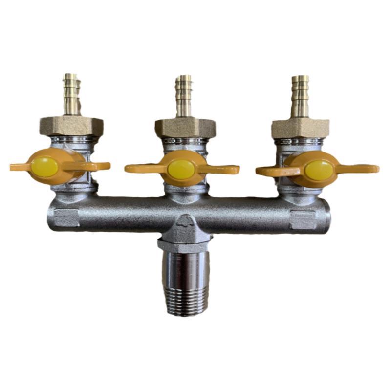 Brass Push-to-Connect Ball Valve Reducing Tee for Water Pipes (Sizes: 6/8/10/12/14/16mm)