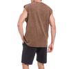 Men's Retro Washed Distressed Sleeveless Pure Cotton Tank Top - Loose Fit, Plus Size, Summer Casual Wear