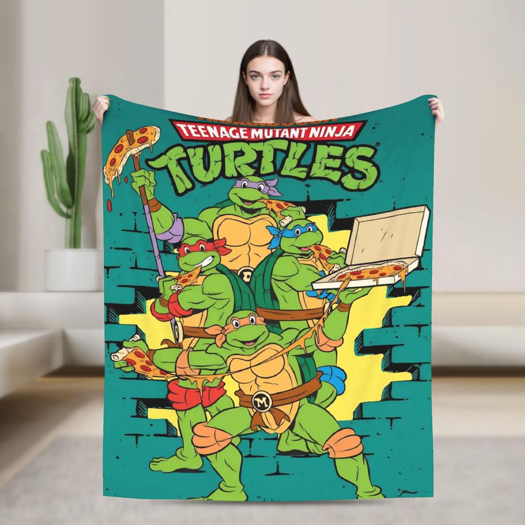 TMNT Durchbruch Flanelldecke Warme Weiche Überwurfdecke für Wohnkultur Reise Muster Tagesdecke Sofa Bettbezug