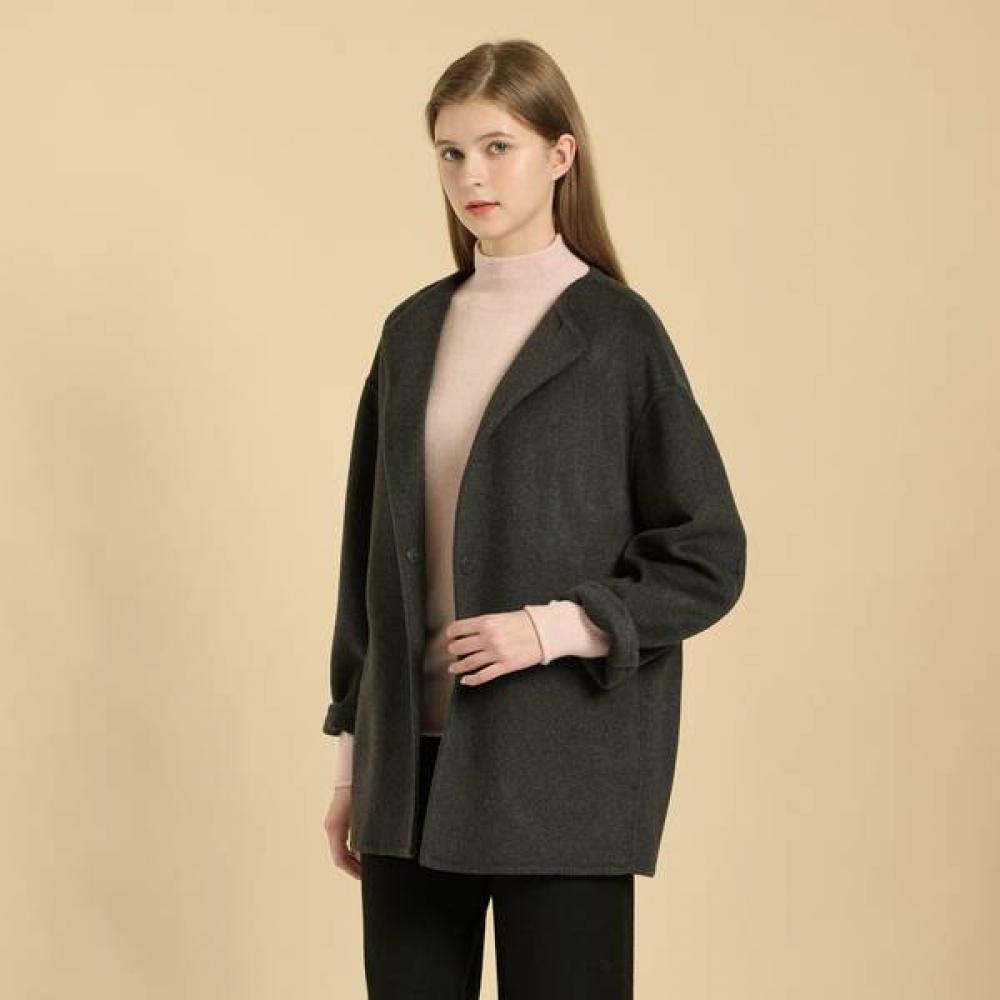 

Bcbg Round Neck Minimal Handmade Coat B5w9h804 brown (79)/77