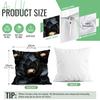Black Flowers Cushion Pillowcase Printed Polyester 45X45Cm Throw Pillowcover Decorative Sofa Cushion Pillowslip Home Decor