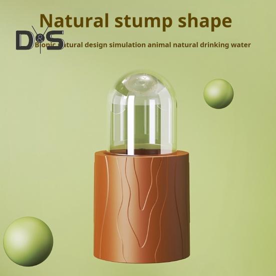 250ml Automatic Birds Water Feeder Stump Shape Parrot Water Dispenser Parakeet Cage Suspended Drinking Device for Small Pets Budgie Lovebirds Canary