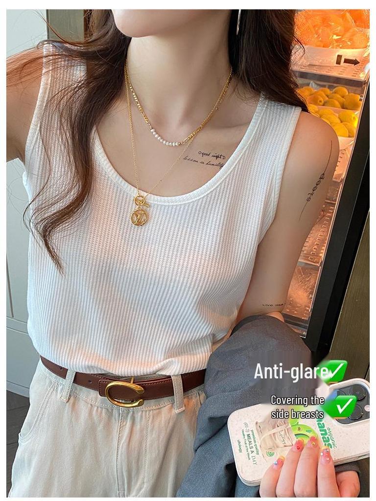 2025 Women's Square Neck Sleeveless Tank Top - Summer Loose Fit