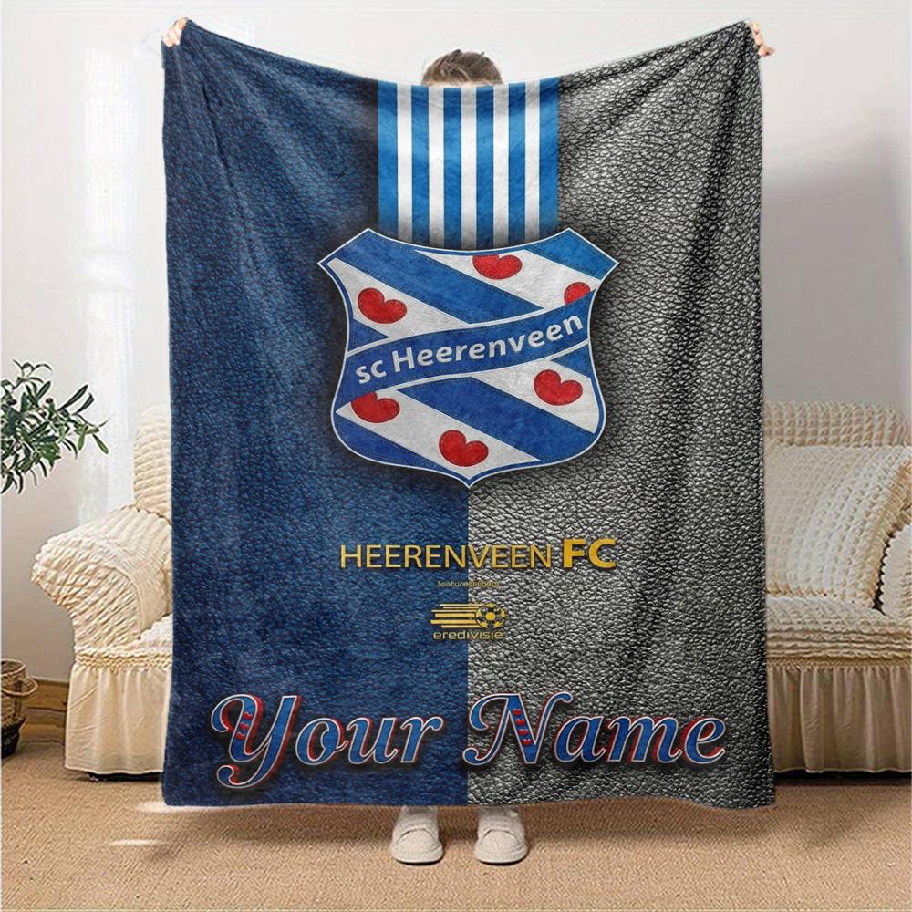 Name Custom Heerenveen Print Flannel Blanket High Quality Warm Comfortable Cover for All Seasons Perfect for Gifts Home Decor