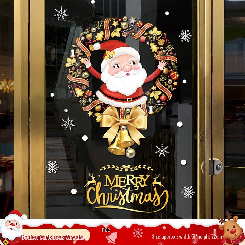 Christmas Tree Ornaments & Window Clings Set: Festive Static Stickers for Glass, Doors, and Holiday Decor